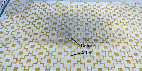 Before & After Oriental Rug Cleaning