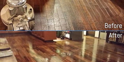 Before & After of Hardwood Floor Refinishing Phoenix, AZ